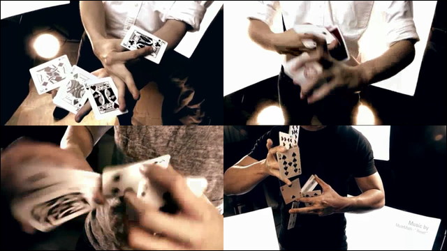 トランプが舞うように展開する驚異的なシャッフルを見せる動画 Card Flourishes Dna