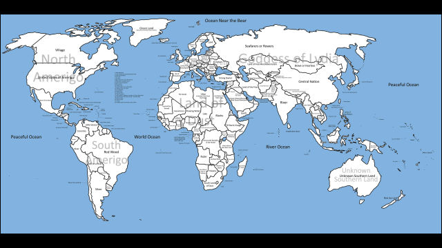 世界各国の名前の由来がぎっしり詰まった世界地図 Dna