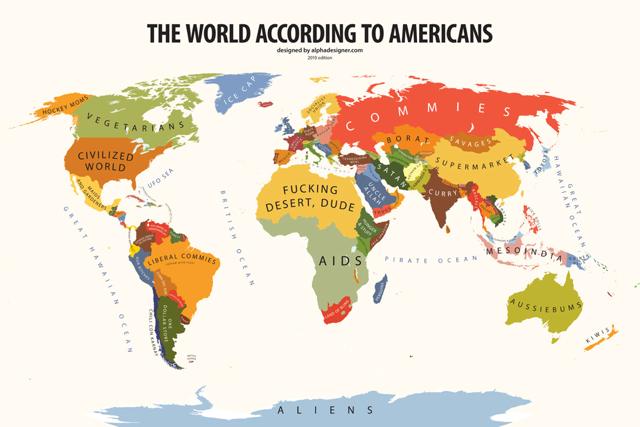 ヨーロッパやアメリカから見た他の国のイメージを描き表したおもしろ地図いろいろ Dna