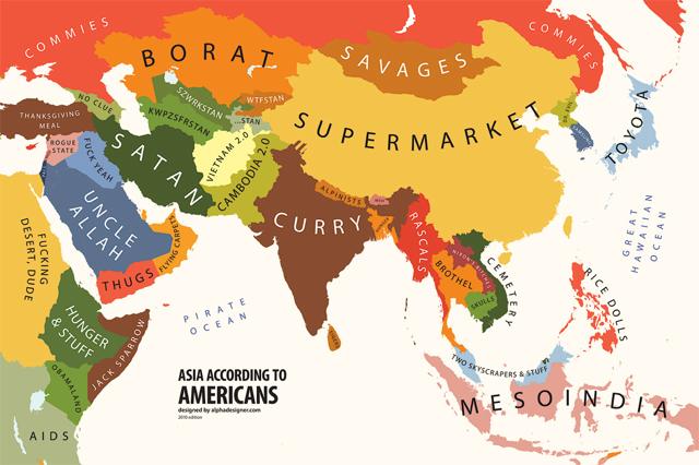 ヨーロッパやアメリカから見た他の国のイメージを描き表したおもしろ地図いろいろ Dna