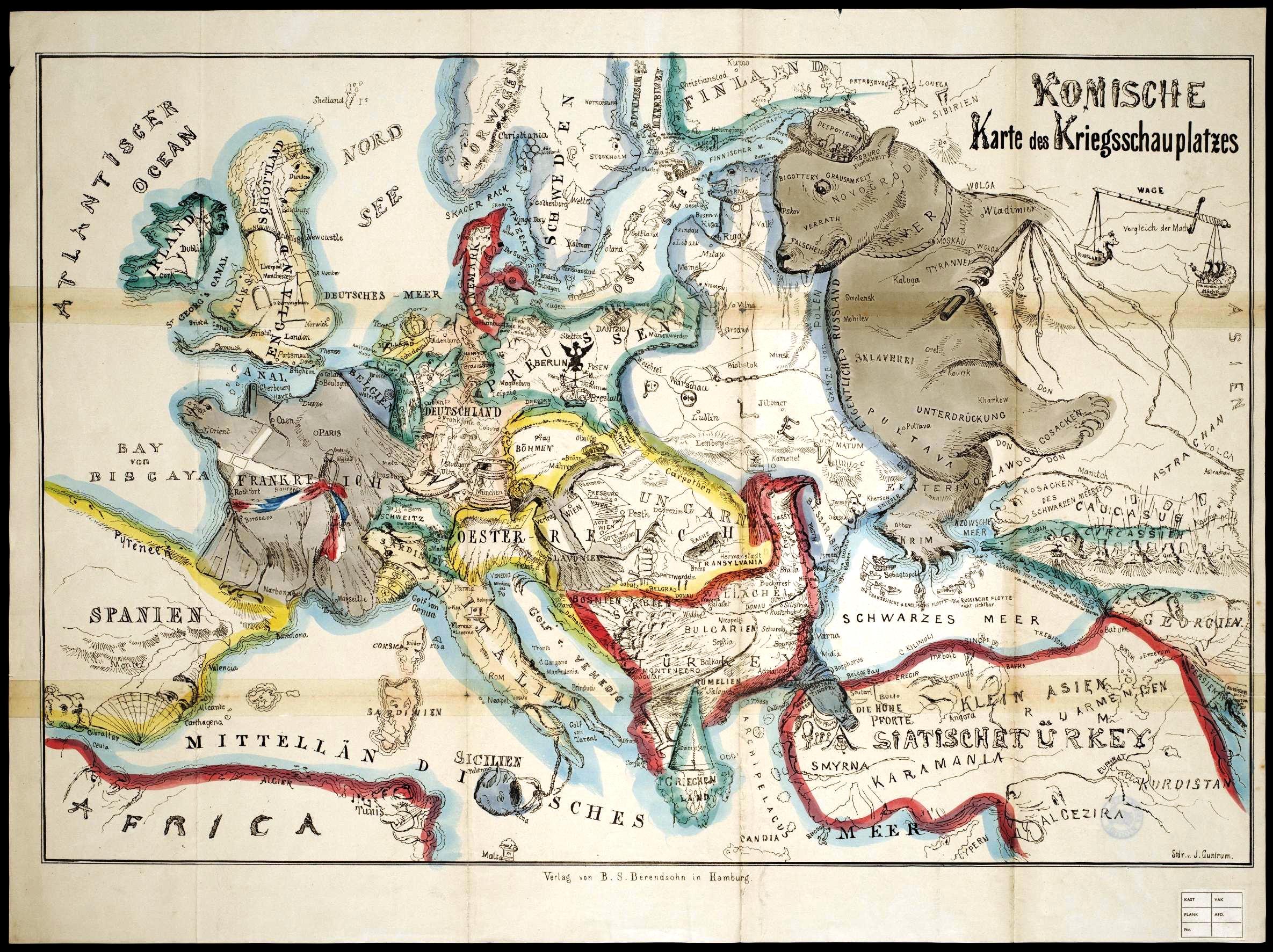風刺 皮肉の効きまくった世紀初頭ごろのヨーロッパ地図いろいろ Dna