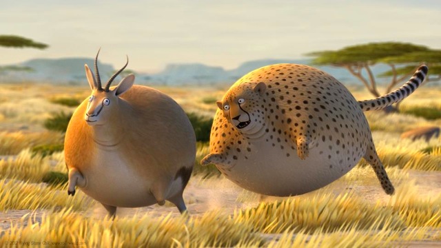まんまるに太ったアフリカの野生動物がかわいいアニメーション動画シリーズ Rollin Safari 4本 Dna