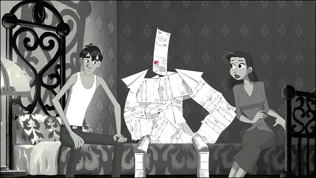 字幕動画 ディズニーの短編アニメ Paperman のミもフタもない非公式続編 Paperman Threesome Dna