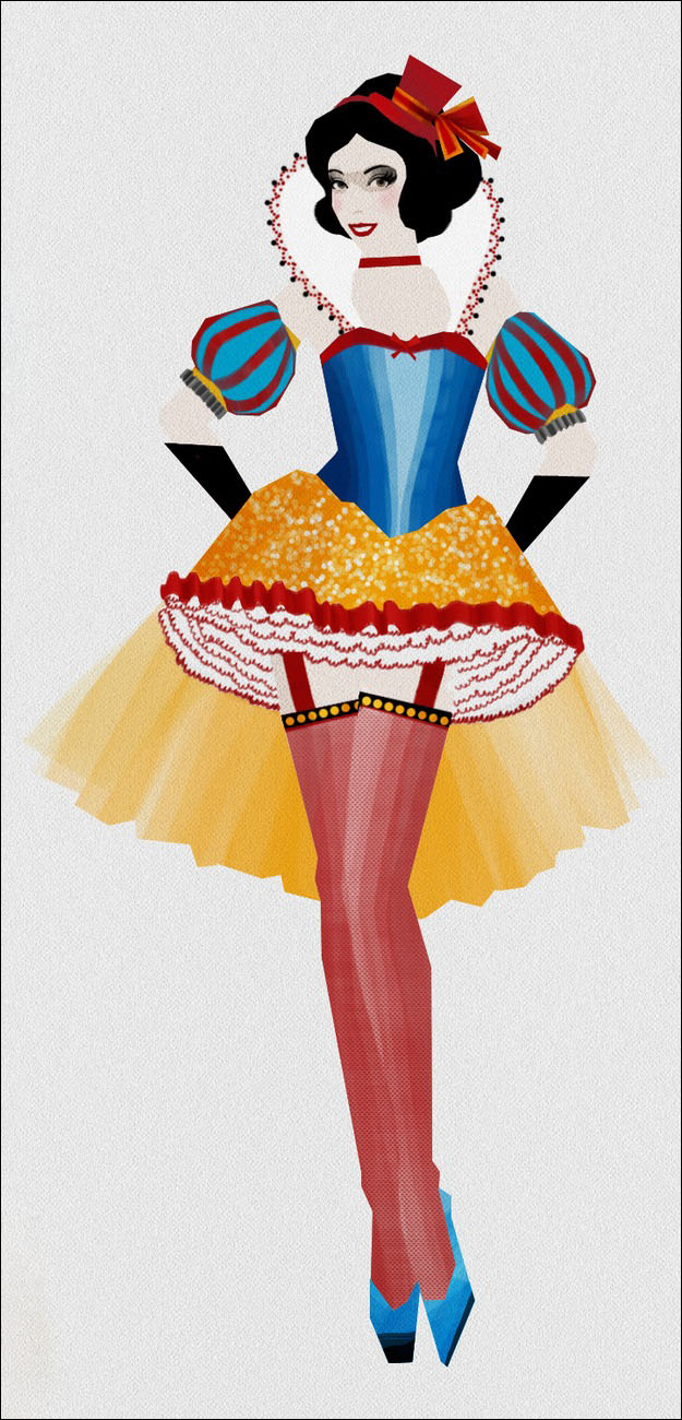 ムーラン ルージュ の踊り子風に描かれたディズニー プリンセスたちのイラスト集 Moulin Rouge Dna