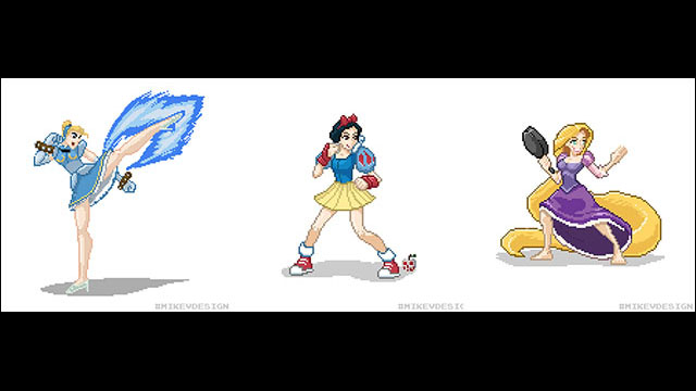 もしカプコンの格闘ゲームにディズニープリンセスが登場したら を描いたイラスト集 Disney Princesses Vs Capcom Dna