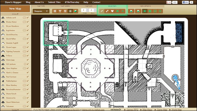 Trpgのダンジョンマップを自動生成してくれるwebサービス Dave S Mapper Dna