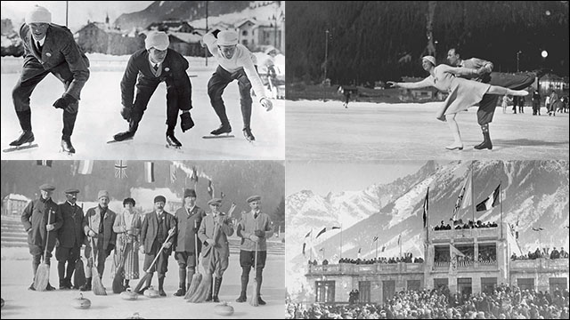 1924年に開催された第1回冬季オリンピック大会（フランス・シャモニーオリンピック）のモノクロ写真いろいろ