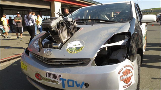 トヨタ プリウスにハーレーのvツインを搭載した最高にロックなレーサー Toyohog Dna