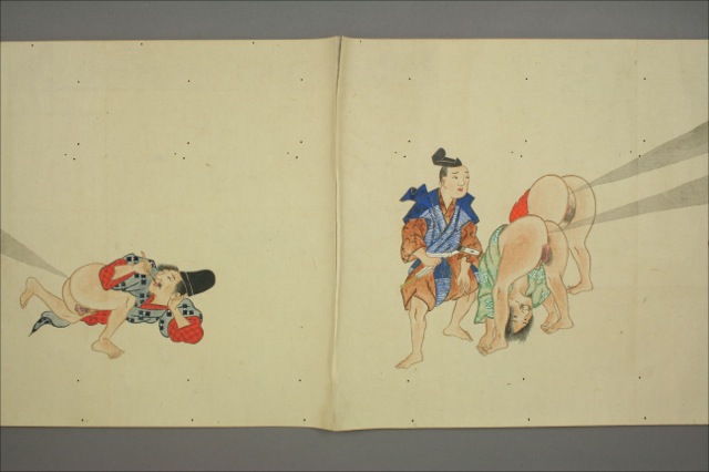昔の人はすごかった……互いを屁でぶっ飛ばすバトルを描いた江戸時代の 