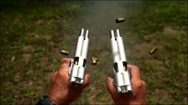 2連装銃身ピストル 2丁で実質 4丁拳銃 を実現してみた動画 Dna