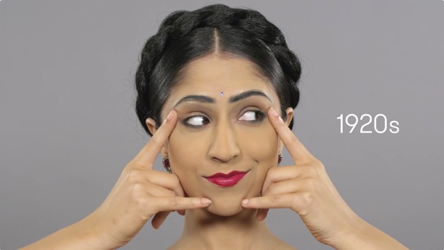過去100年間にインドで流行したメイクアップとヘアスタイルをまとめた映像 Dna