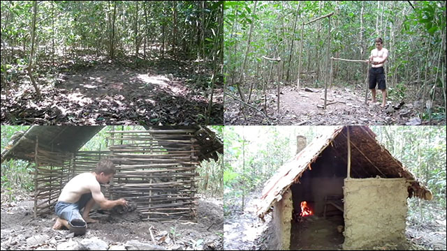 工具と材料の全てを現地調達して森の中にゼロから家を作り上げる方法 Dna