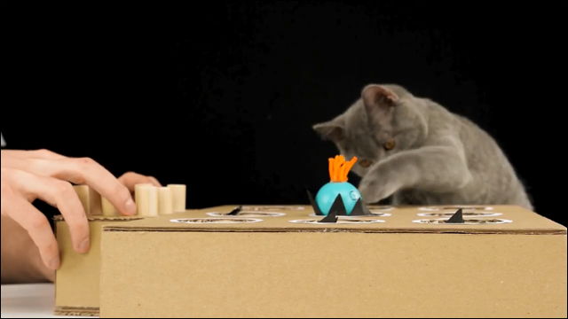 ネコと一緒に遊べるモグラたたきゲームを段ボールで自作する動画 Dna