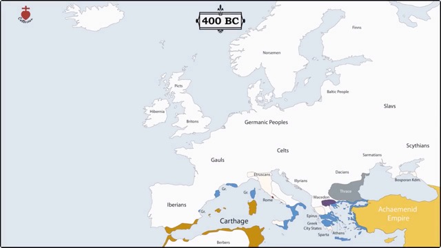 地図でみるヨーロッパ史2500年 1年ごとの領土変遷を10分でまとめた動画 Dna