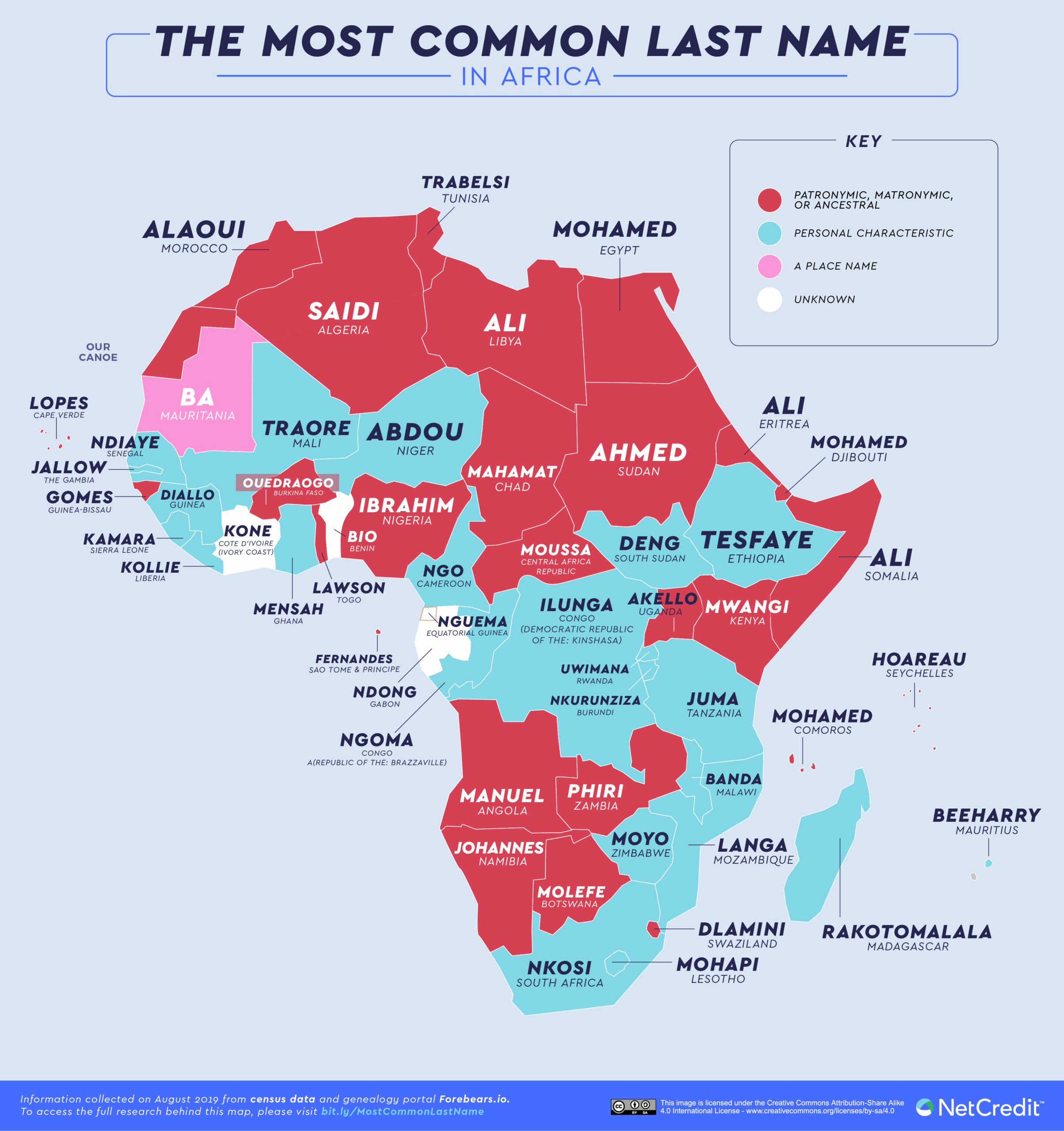 その国でもっとも多い名字 姓 がよくわかる世界地図 Dna