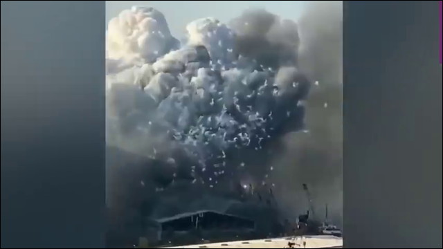 ベイルート爆発事故をもっとも近くで撮影したとされる動画 Dna