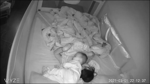 母親の顔の上がベストポジションの赤ちゃんの寝相動画 Dna